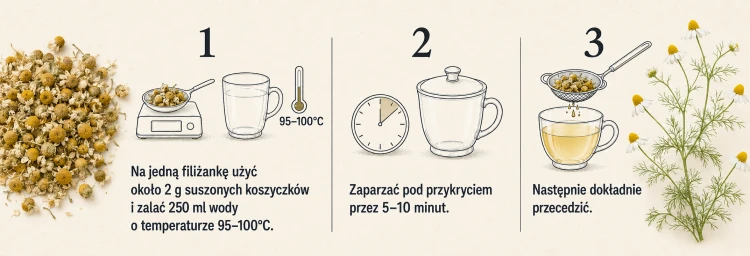 Rumianek koszyczek kwiat suszony napar herbata – zdjęcie 5