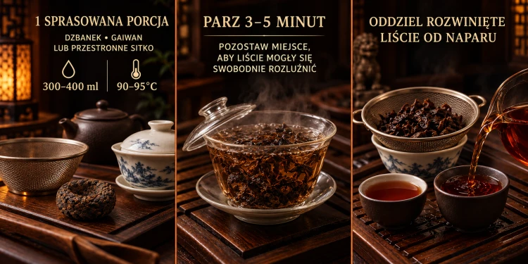 Pu-Erh Chrysanthemum Tuo Cha – herbata czerwona prasowana – zdjęcie 8
