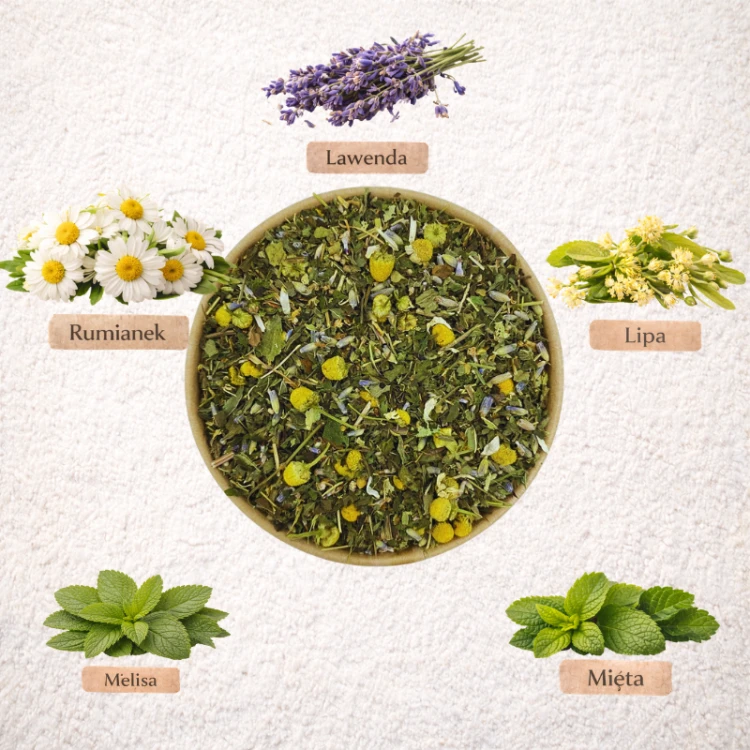 Wieczorna Serenada – melisa, lipa, rumianek, mięta 50 g – zdjęcie 4